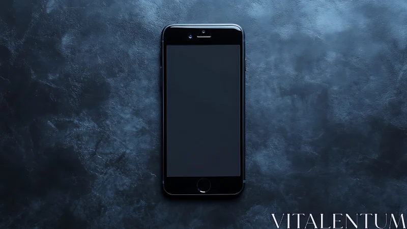 Obsidian Phone Emerges from Storm: Minimalist Digital Solitude.