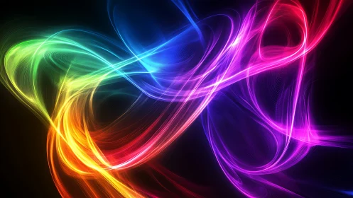 Ribboned spectrums collide and sketch luminous sonic waves