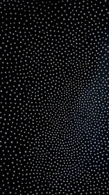 Parametric radial dot matrix on black with depth-varying density