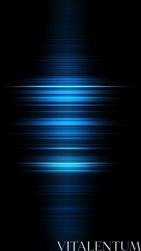 Blue horizontal light streaks over deep black gradient field.