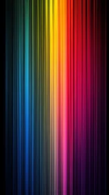 Vertical spectrum lines create intense prismatic glow.