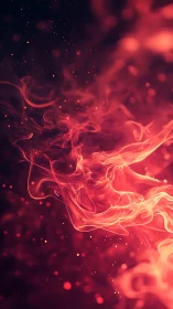 Ethereal Fire Waves - Abstract Energy Flow.