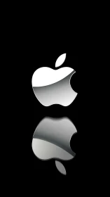 Iconic Apple Logo Duet with Gradient Shadow.