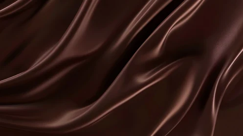 Chocolate satin folds glow under soft studio highlights.