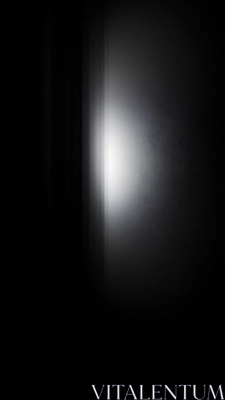 Vertical light band on dark textured surface in shadowed space.
