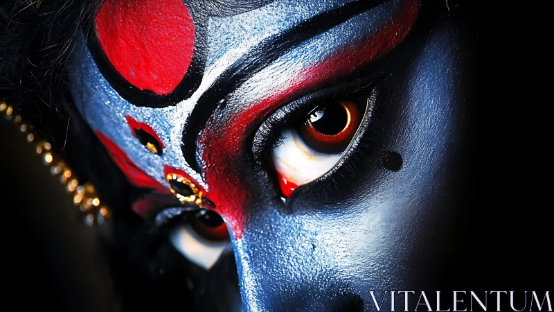 Warpainted gaze carves a burning path through the darkness