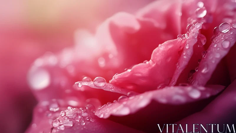 Droplet Ballet on Velvet Petals Dances with Morning Moisture