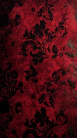Crimson velvet bloomscape with inky baroque shadows.