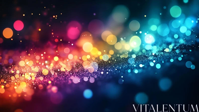 Vibrant abstract bokeh lights in a colorful, dreamy digital style.