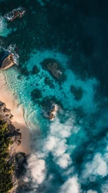 Coastal Paradise: Turquoise Waters Meet Sandy Shore.