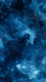 Deep blue abstract fluid texture with swirling gradients.