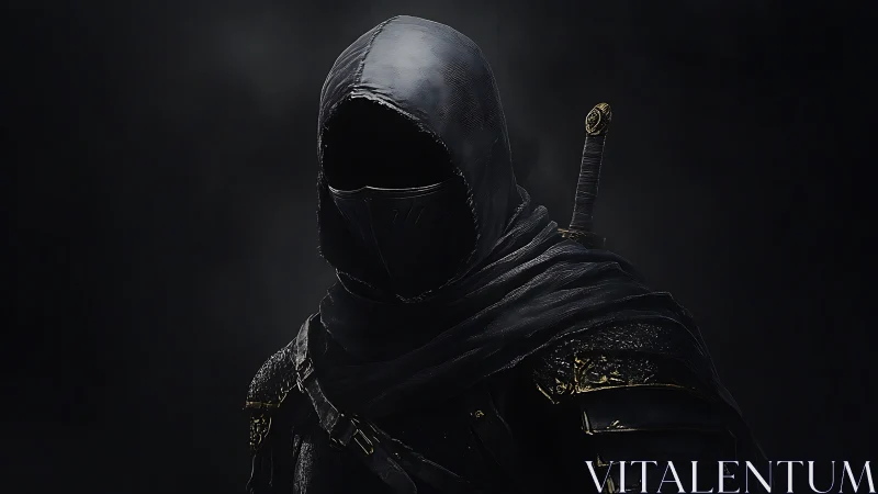 Midnight blade watcher wraps shadows around silent steel