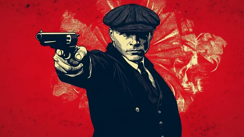 Gunmetal glare slices through crimson storm of defiance