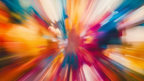 Radiant color explosion expands in a dynamic abstract burst.