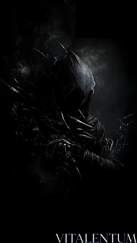 Shadow-clad knight wrapped in swirling black armor.