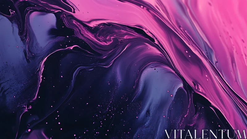 Pink and navy liquid abstract with smooth flowing forms.