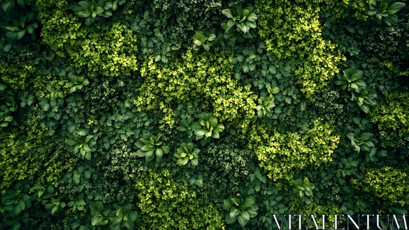 High-resolution aerial study of dense mixed-species groundcover foliage