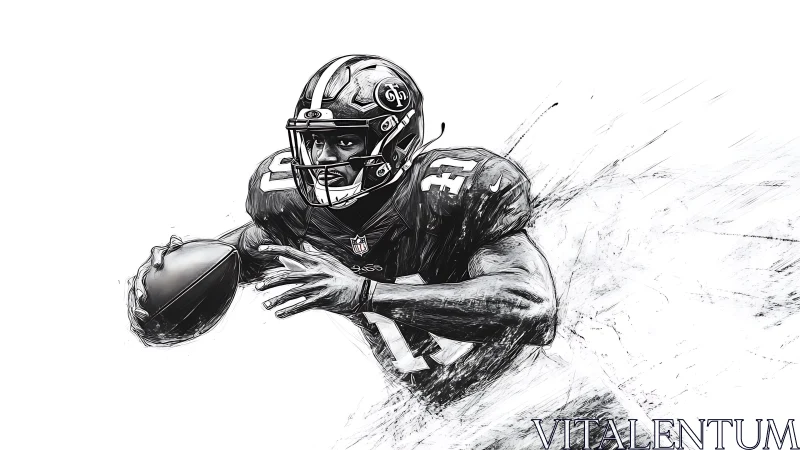 Ink-charged quarterback explodes forward in sketchy motion