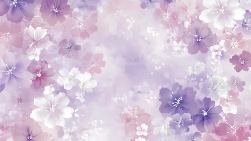 Soft Floral Cosmos: Purple and White Blooms.