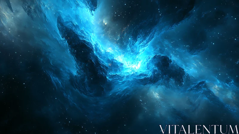 Celestial Blue Maelstrom Breathing Light Into Deep Space.