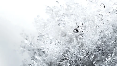 Glimmering snowflake garden caught in a quiet winter glow.
