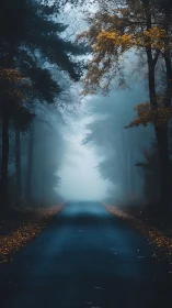 Misty Forest Path Where Light Finds Wonder.