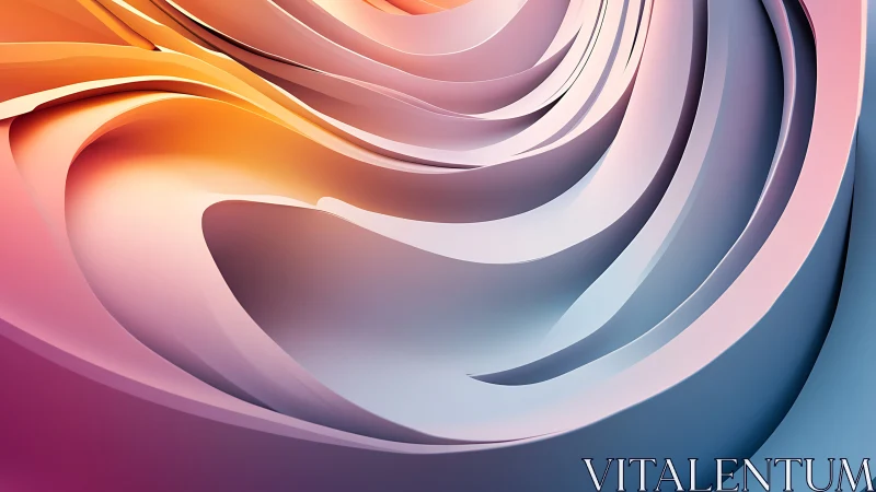 Gentle swirling ribbons of color invite a calm daydream.