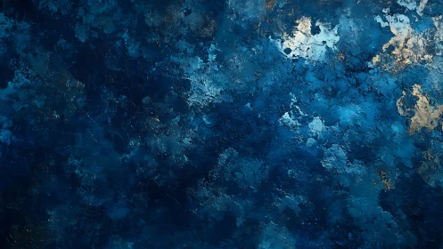 Textured blue abstract surface shows layered tonal variations