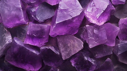 Crystal choir of violet cubes hums under soft studio light