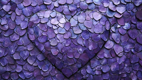 Purple Petal Mosaic Texture Pattern.