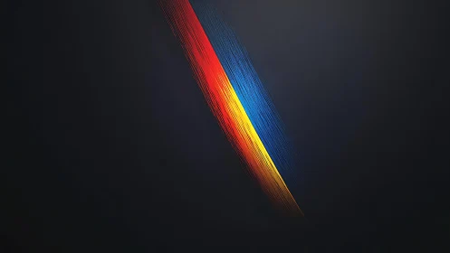 Diagonal Streak of Vibrant Colors on Dark Minimalist Background.