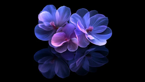 Luminescent Orchids: Petals Dancing in Electric Twilight.