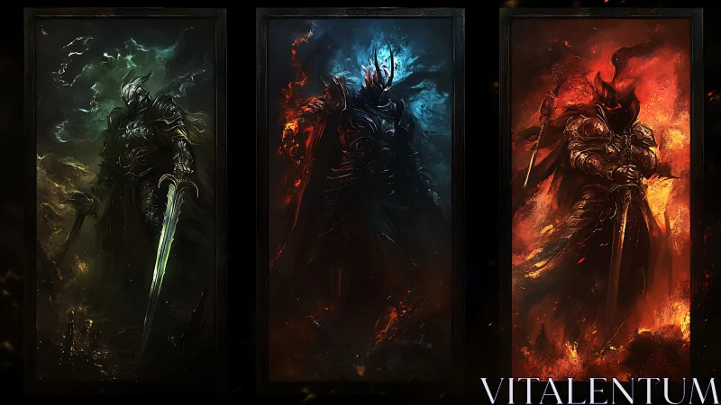 Elemental warlords stalk through storm, frost, and inferno