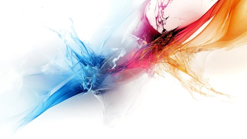 Dynamic abstract color splash in modern digital art style.