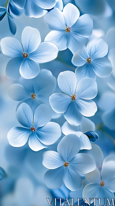 Delicate Blue Forget-Me-Nots in Soft Focus.