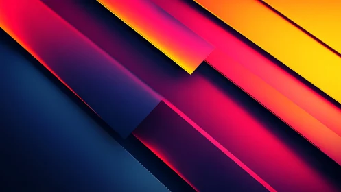 Vibrant geometric abstract background with neon gradients and depth.