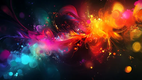 Spectral energy plumes form a high-contrast multicolor vortex field