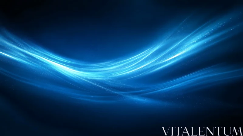 Luminous blue energy ribbons sweeping across deep space.