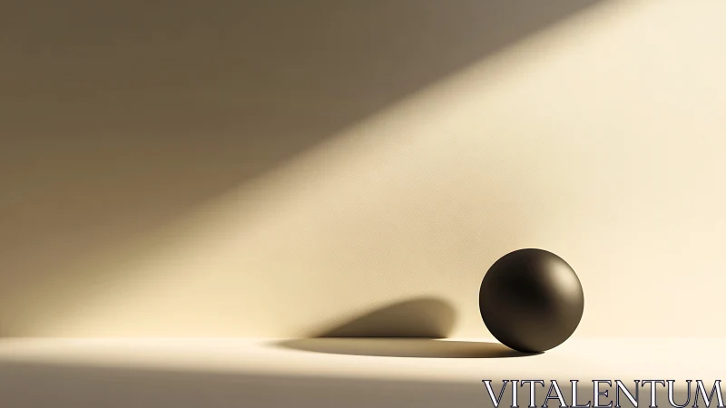 Minimal scene with single matte sphere and angled light.