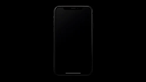 Modern smartphone mockup rendered with dark background.