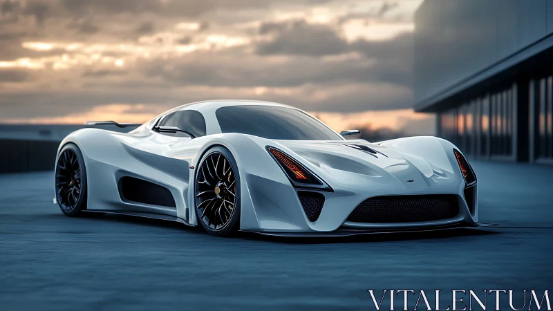 Sunset street racer poised for a quiet burst of speed.