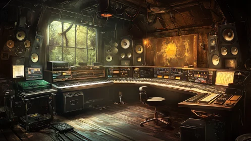 Forest-lit synth bunker hums with analog dreams and echoes.