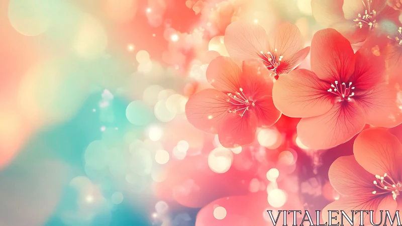 Floral Composition with Soft Focus Bokeh Effects.