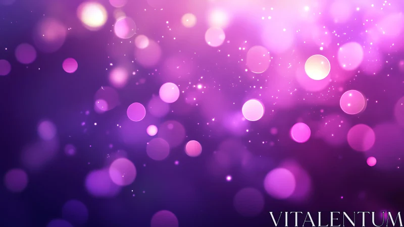 Vibrant purple and pink bokeh lights abstract digital background.
