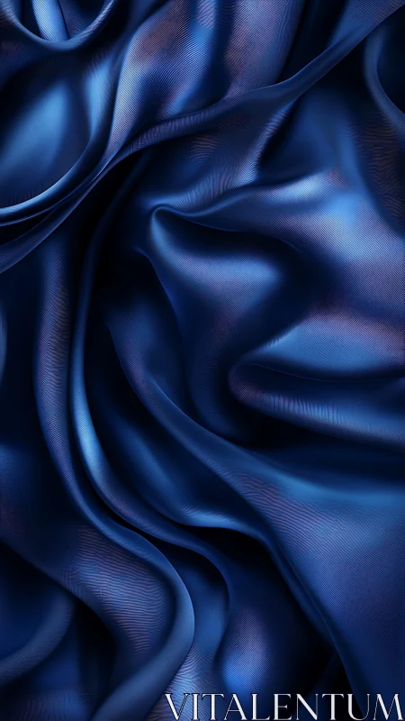 Midnight satin currents fold light into quiet electric waves