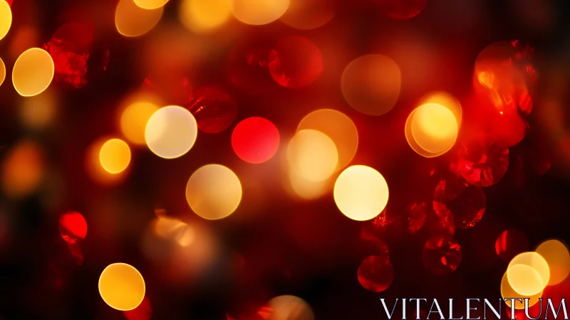 Golden ember bokeh drifting across a velvet-red dusk.