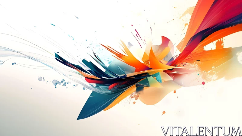 Dynamic Abstract Digital Art with Bold Colors and Fluid Motion.