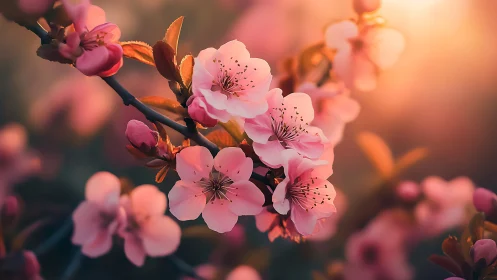 Blush petals lean into sunset light and quietly bloom