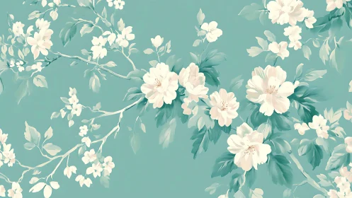 Soft botanical rendering displaying layered floral clusters with chromatic gradation.