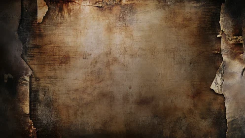 Aged grunge paper background with torn burnt edges.